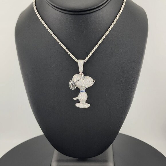 Sterling Silver 925 Snoopy Pendant Necklace – Classic Peanuts Character Jewelry - Picture 2 of 8
